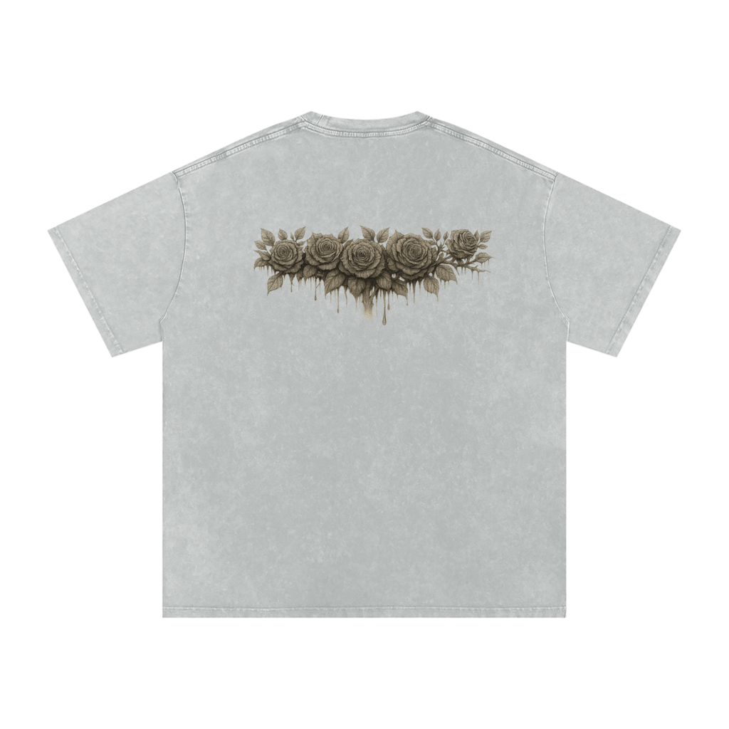 Snow Washed Oversized Cotton T-Shirt