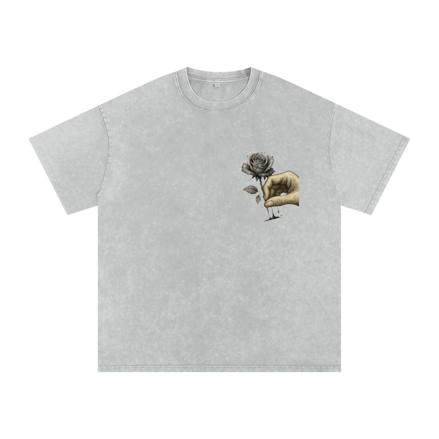 Snow Washed Oversized Cotton T-Shirt