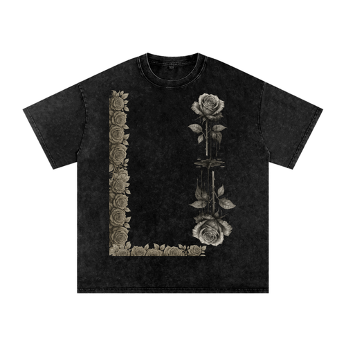 Snow Washed Oversized Cotton T-Shirt