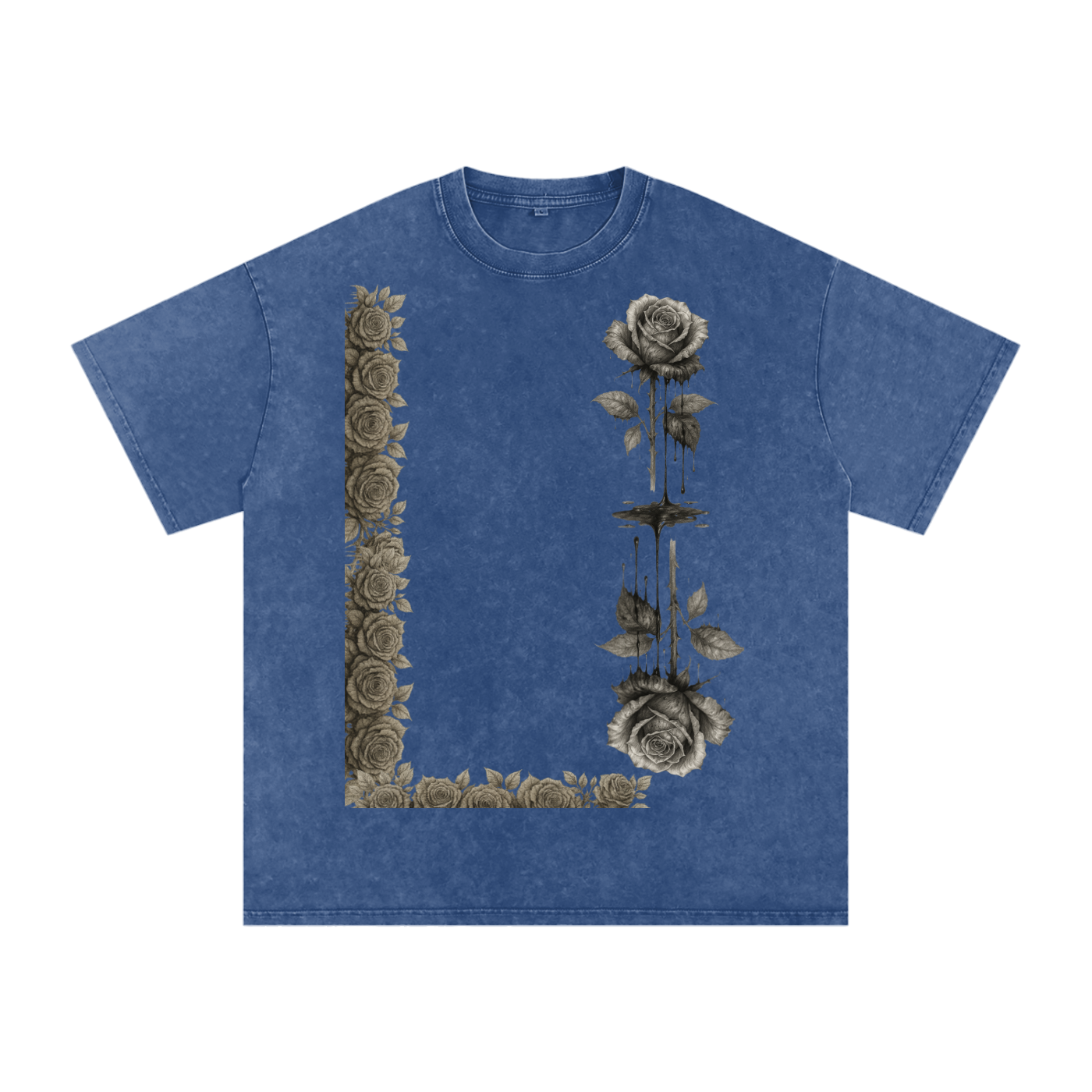 Snow Washed Oversized Cotton T-Shirt