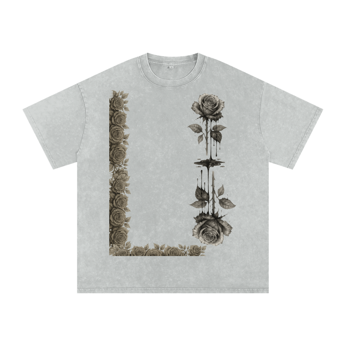 Snow Washed Oversized Cotton T-Shirt