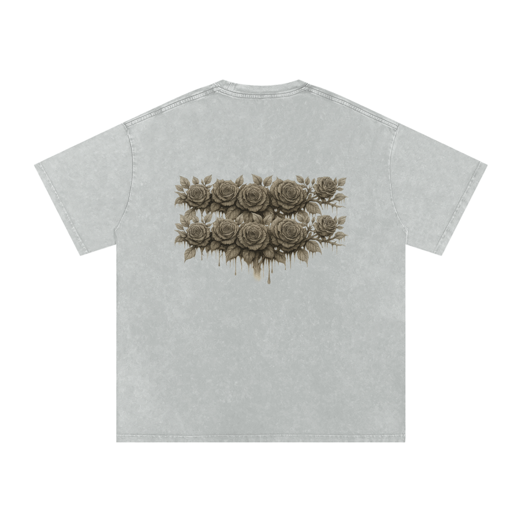 Snow Washed Oversized Cotton T-Shirt