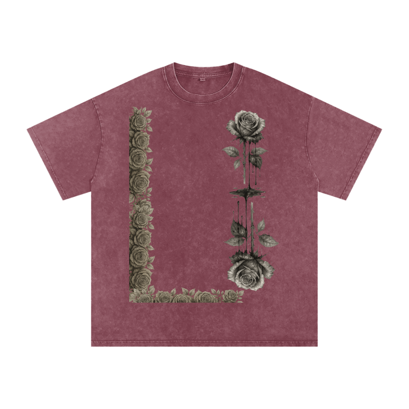 Snow Washed Oversized Cotton T-Shirt